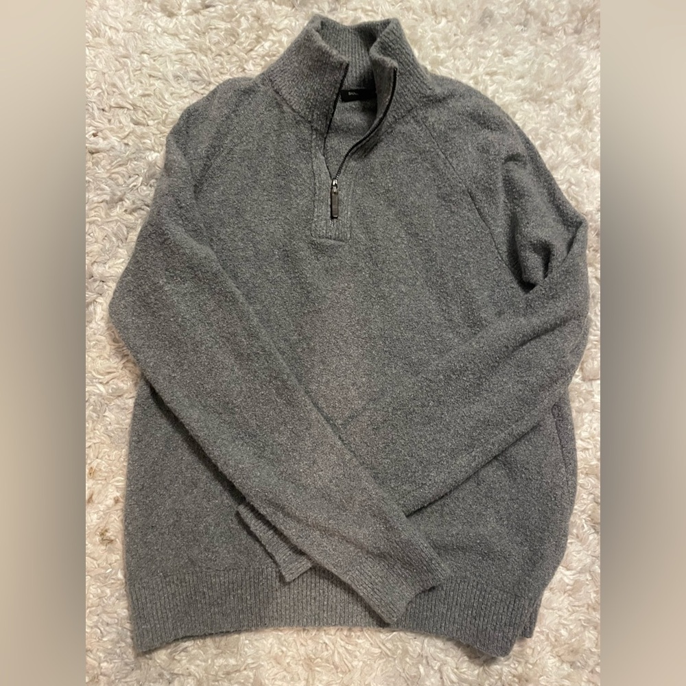 Banana Republic Charcoal Zip-Up Sweater